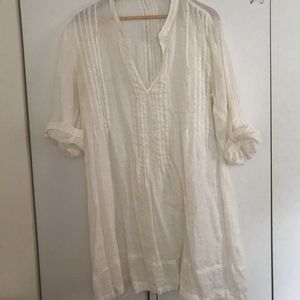 CALYPSO linen white dress